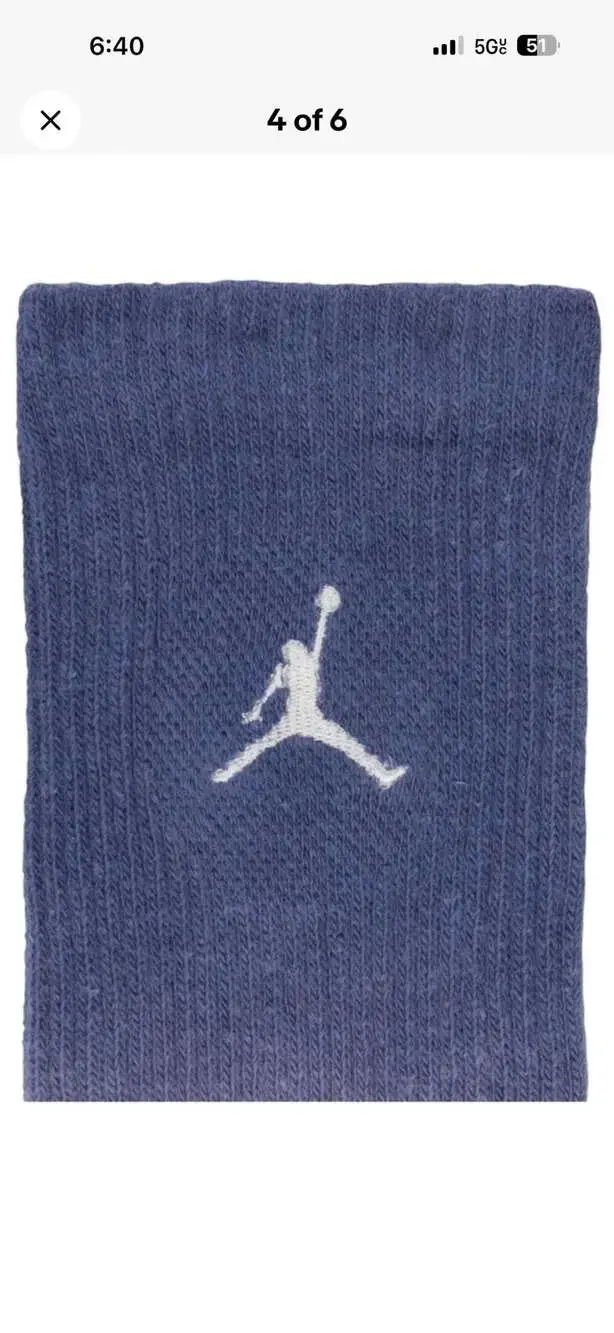 Nike Jordan Jumpman Gradient Socks HJ2446-410 Youth Sz 5 -7